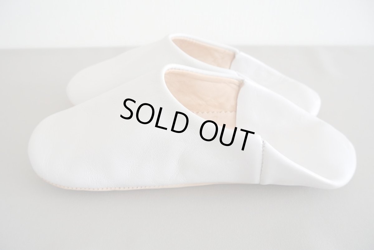 画像4: バブーシュ・無地 （極淡グレー）【メンズ】26〜27センチ　ラッピング無料 (4)