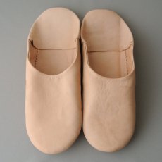 画像1: バブーシュ｜無地・メンズ（ヌメ革）26〜27cm【ワケあり】ラッピング無料 (1)