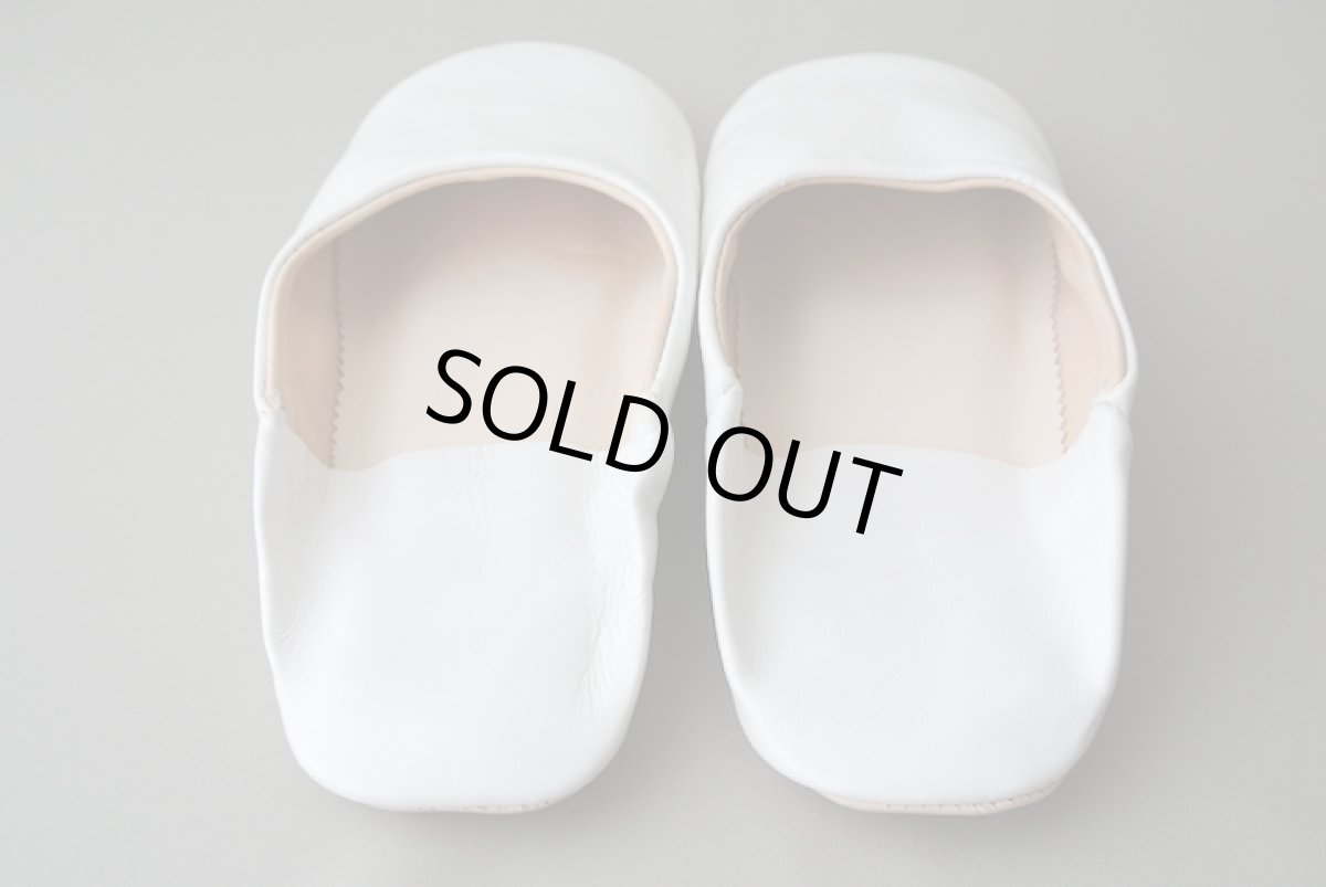 画像6: バブーシュ｜無地・メンズ（白）26〜27cm【ワケあり】ラッピング無料 (6)