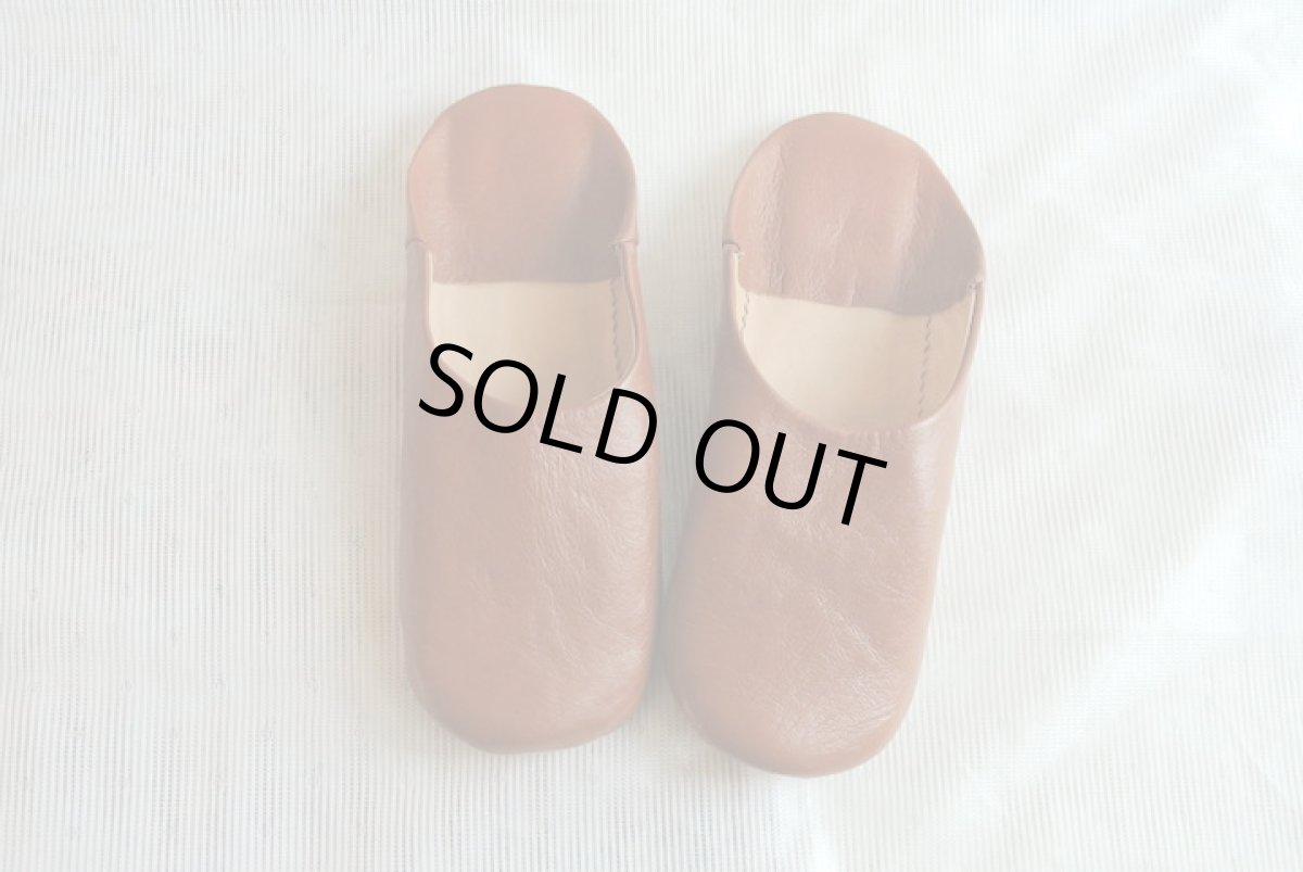 画像2: バブーシュ｜無地・レディース【ワケあり】（ブラウン)   ラッピング・メール便可 (2)