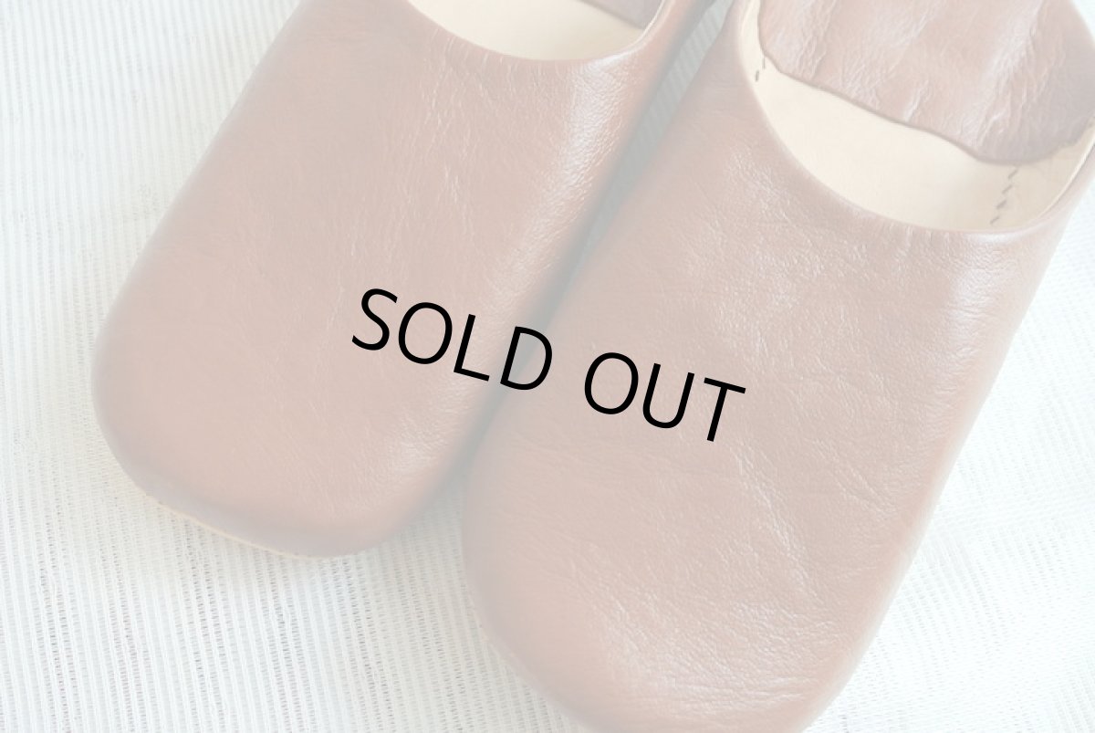 画像3: バブーシュ｜無地・レディース【ワケあり】（ブラウン)   ラッピング・メール便可 (3)