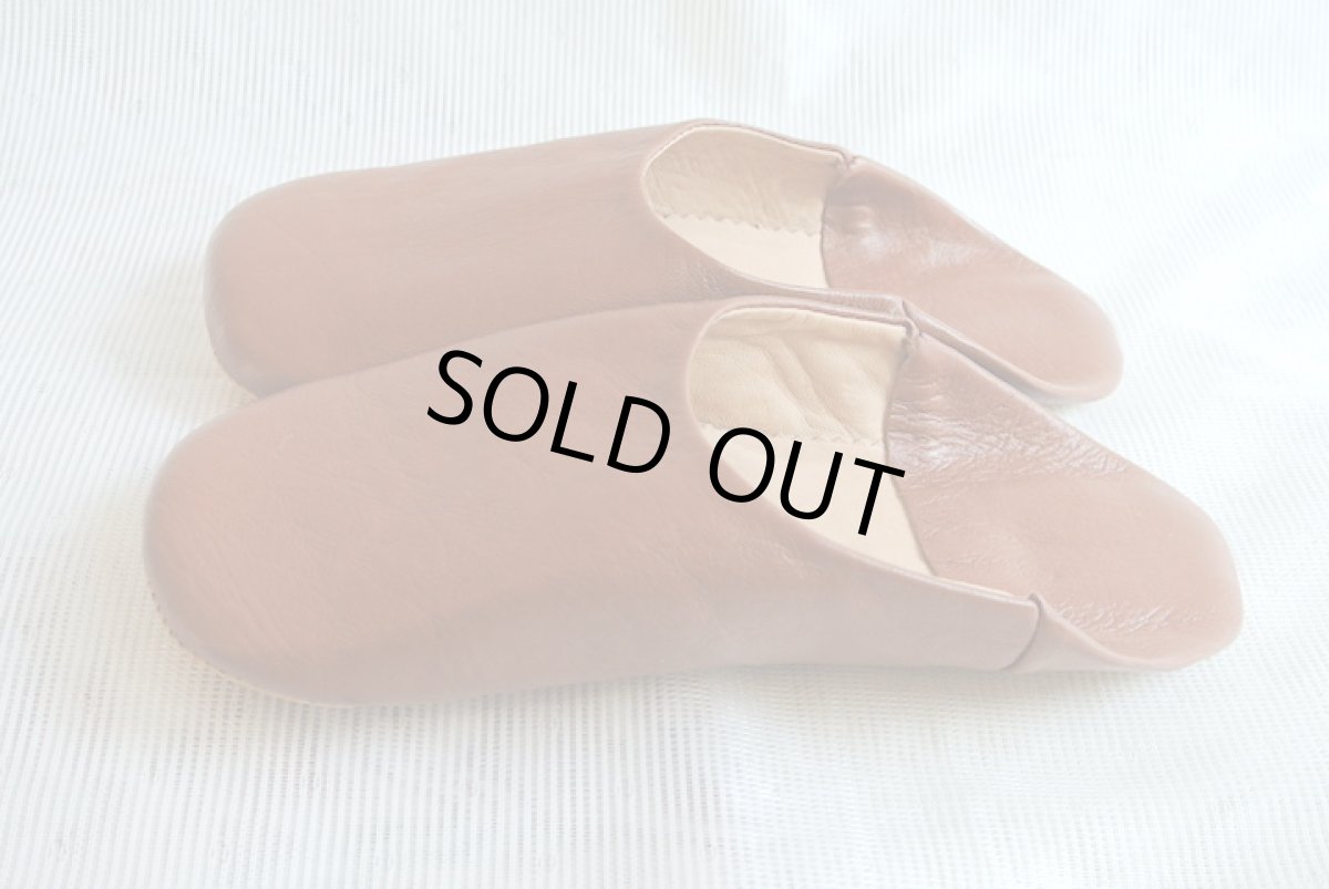 画像4: バブーシュ｜無地・レディース【ワケあり】（ブラウン)   ラッピング・メール便可 (4)