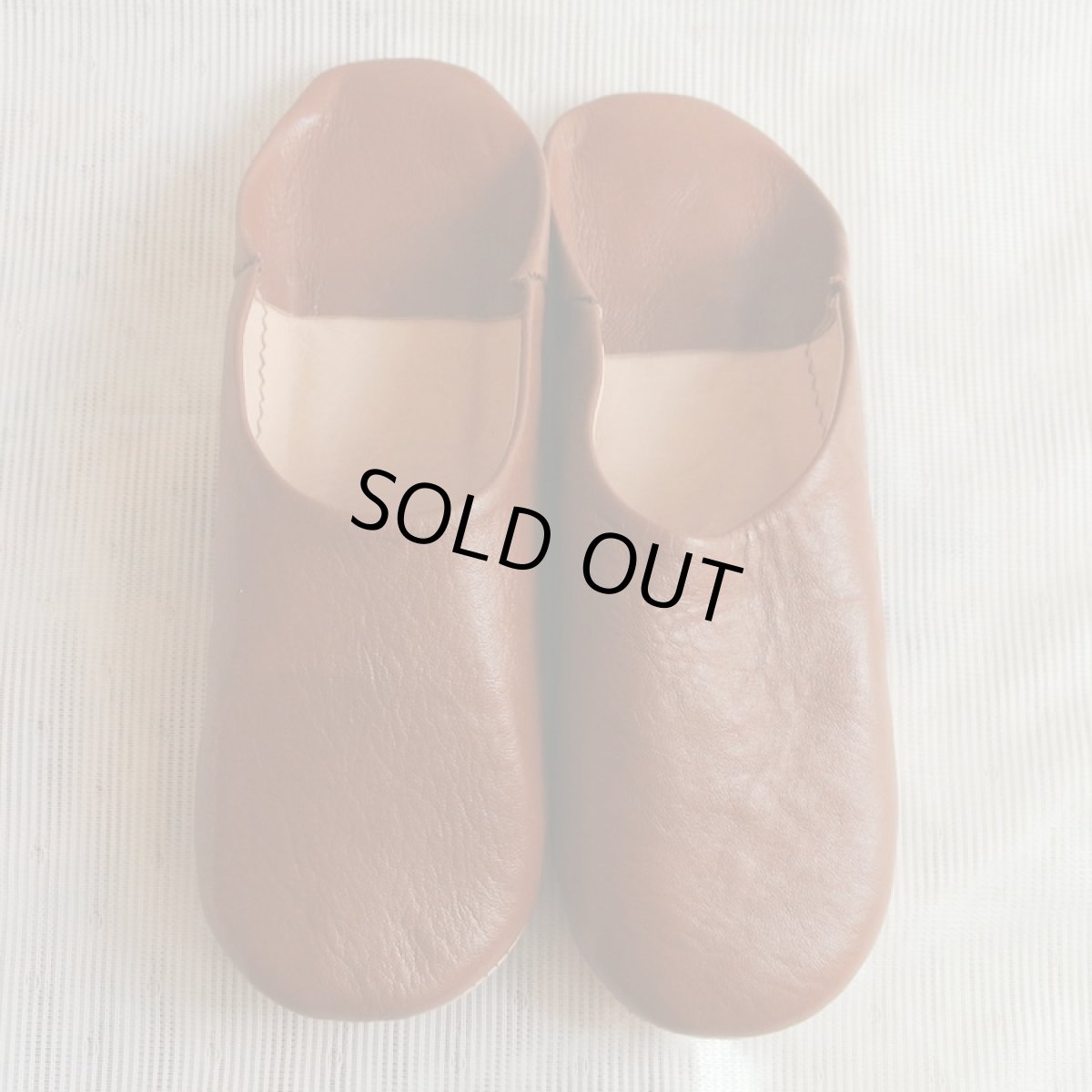 画像1: バブーシュ｜無地・メンズ（ブラウン）【ワケあり】26〜27センチ ラッピング無料 (1)