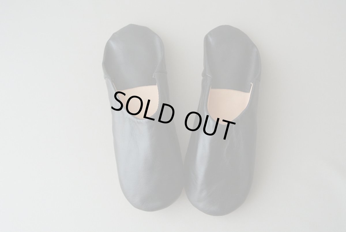 画像2: バブーシュ｜無地・レディース（ブラック）【ワケあり】 ラッピング無料・メール便可 (2)