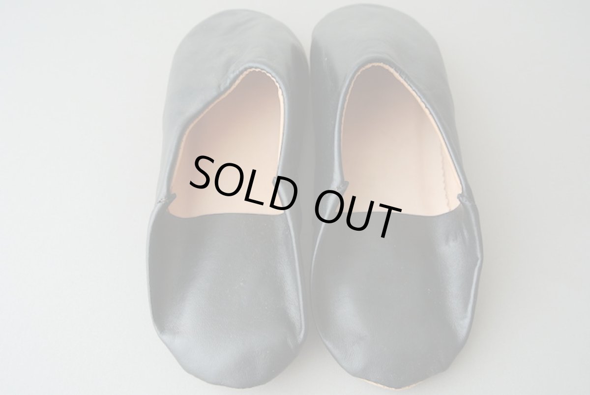 画像6: バブーシュ｜無地・レディース（ブラック）【ワケあり】 ラッピング無料・メール便可 (6)