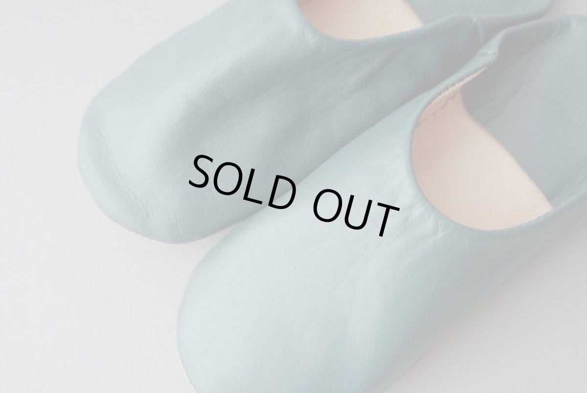 画像3: バブーシュ｜無地・レディース（グレイッシュグリーン）【ワケあり】24〜25センチ ラッピング無料・メール便可 (3)