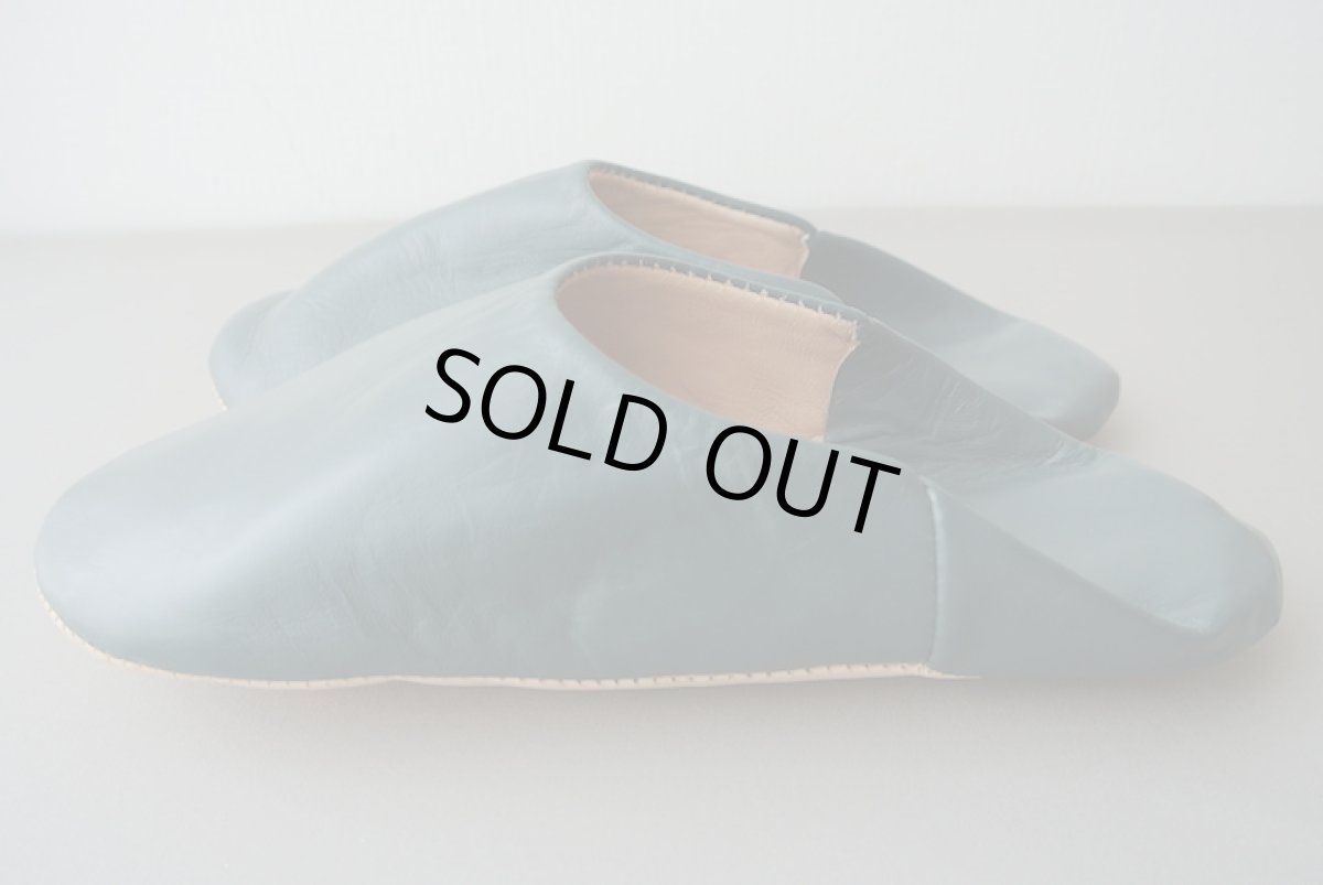 画像4: バブーシュ｜無地・レディース（グレイッシュグリーン）【ワケあり】24〜25センチ ラッピング無料・メール便可 (4)