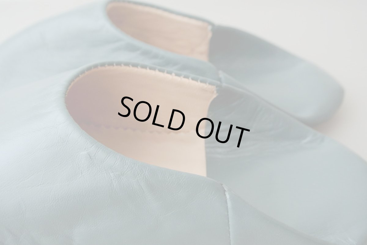 画像5: バブーシュ｜無地・レディース（グレイッシュグリーン）【ワケあり】24〜25センチ ラッピング無料・メール便可 (5)