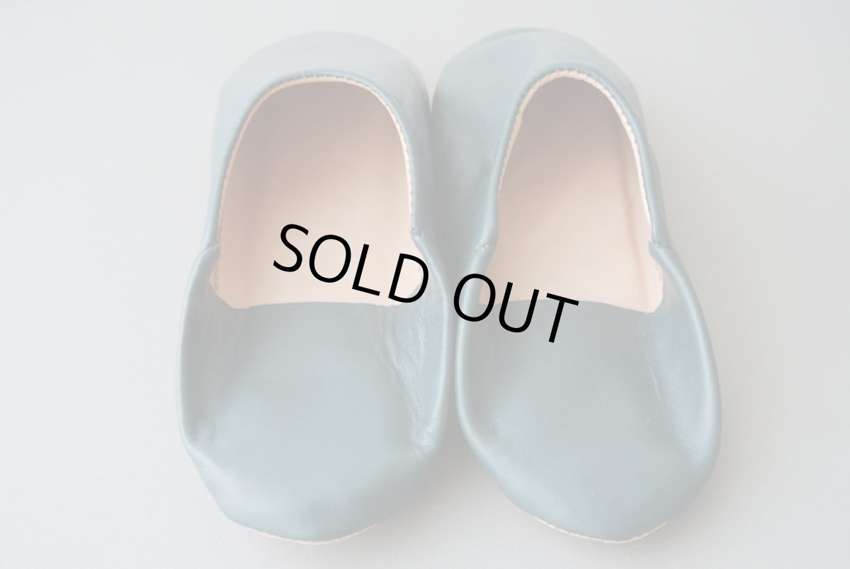 画像6: バブーシュ｜無地・レディース（グレイッシュグリーン）【ワケあり】24〜25センチ ラッピング無料・メール便可 (6)