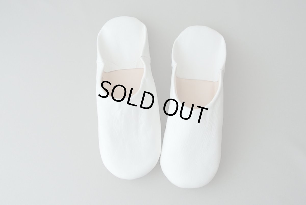 画像2: バブーシュ｜無地・レディース（ホワイト）【ワケあり】ラッピング無料・メール便可 (2)