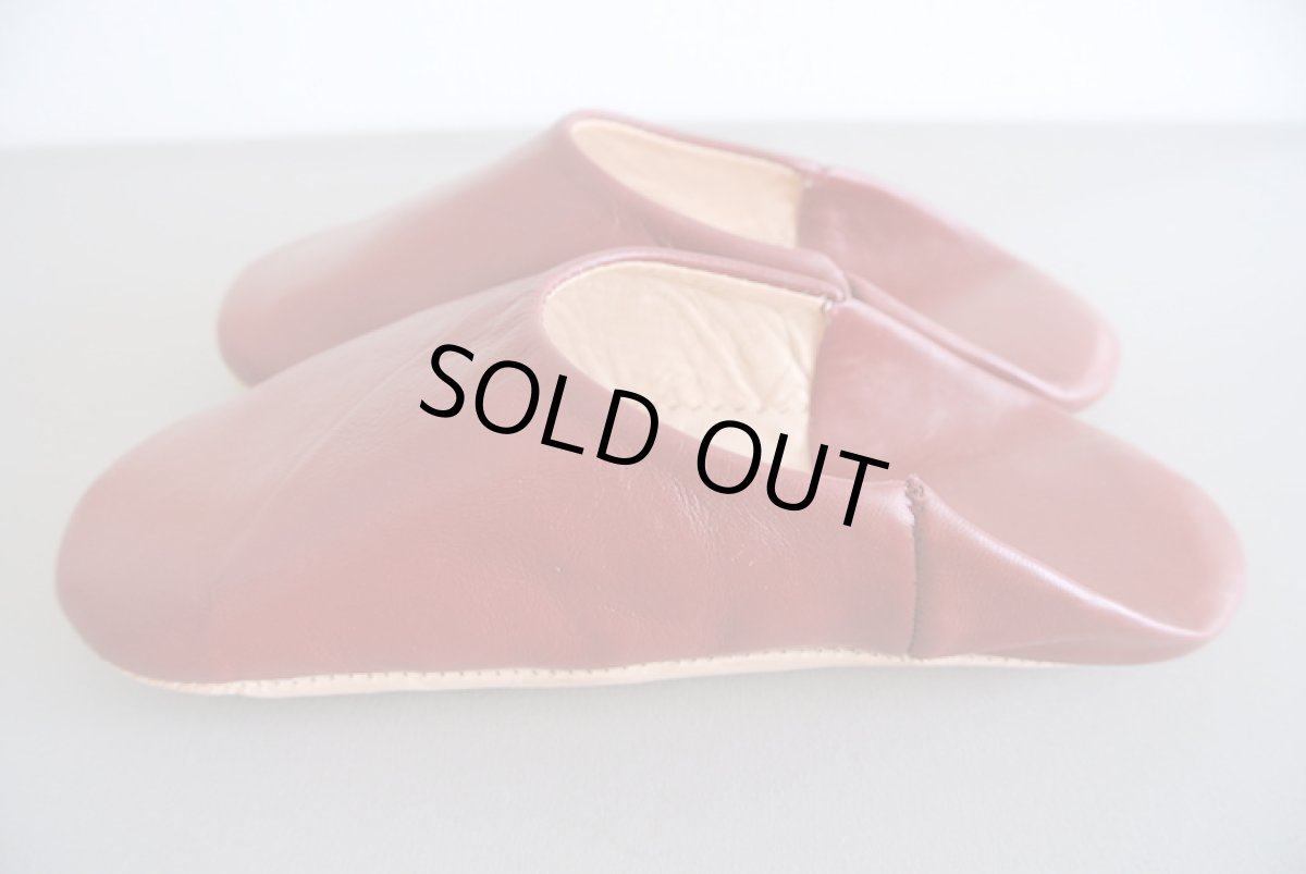 画像2: バブーシュ｜無地・レディース（ボルドー）【ワケあり】ラッピング無料・メール便可 (2)