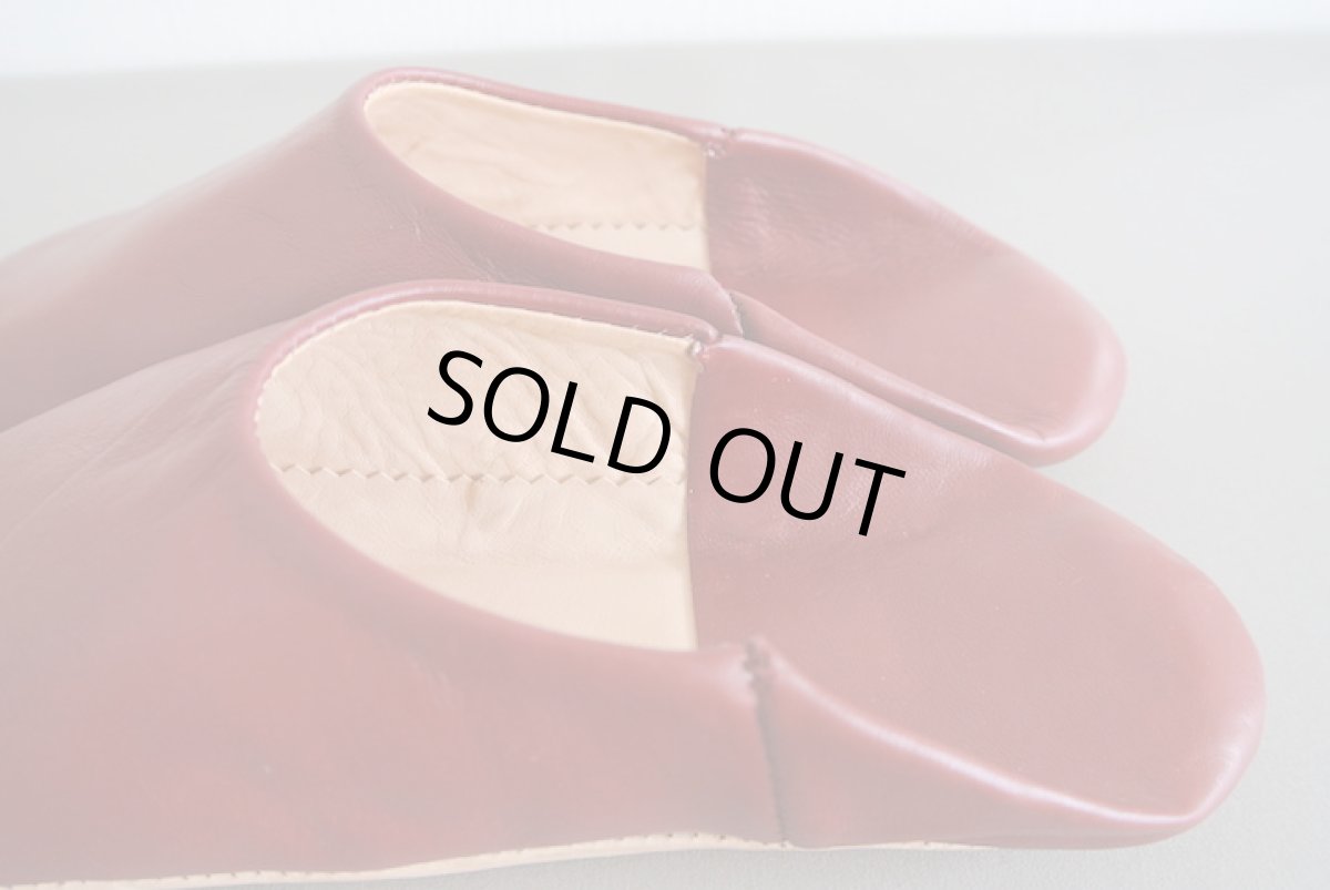 画像3: バブーシュ｜無地・レディース（ボルドー）【ワケあり】ラッピング無料・メール便可 (3)