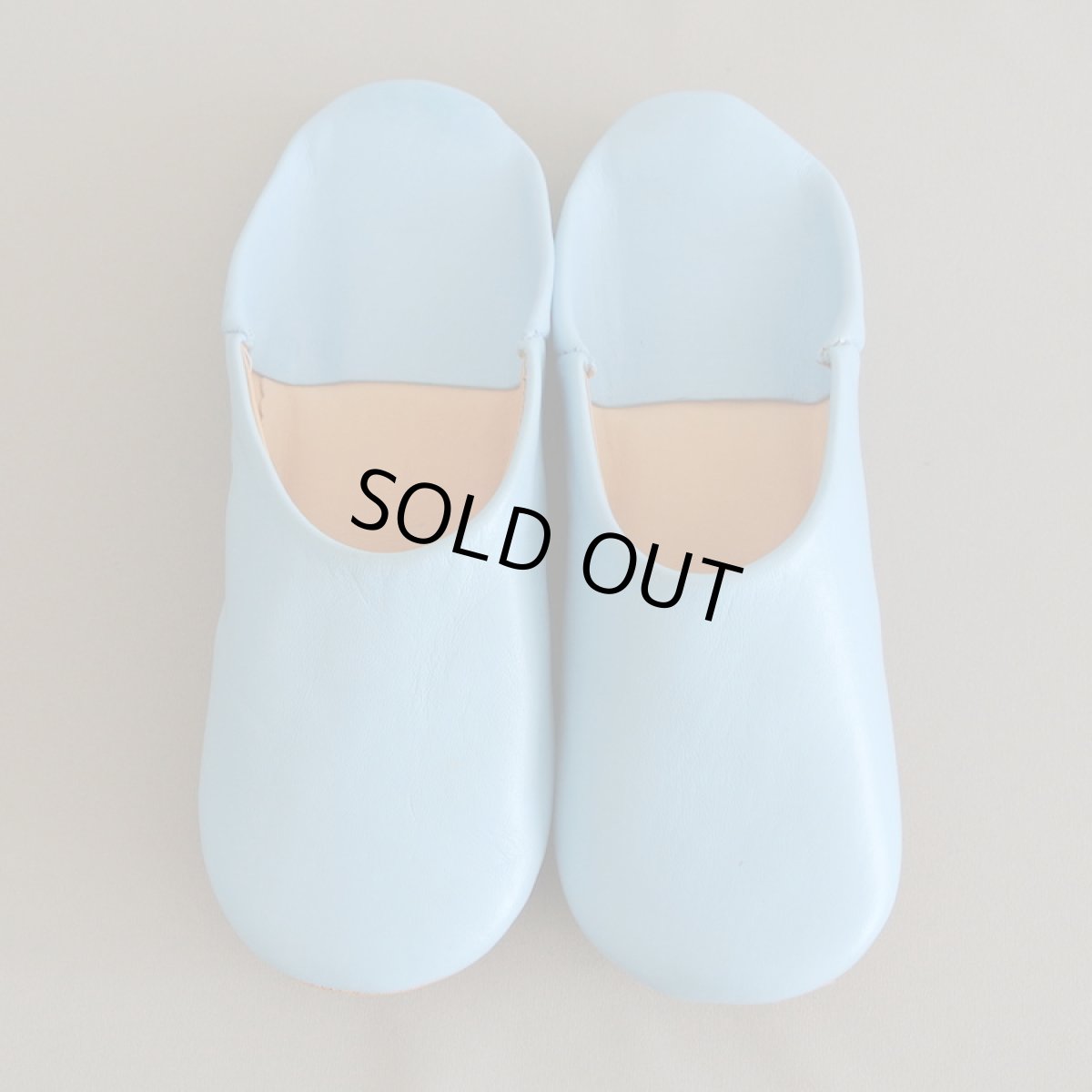 画像1: バブーシュ｜無地・レディース（スカイブルー）【ワケあり】23〜24センチ ラッピング無料・メール便可 (1)