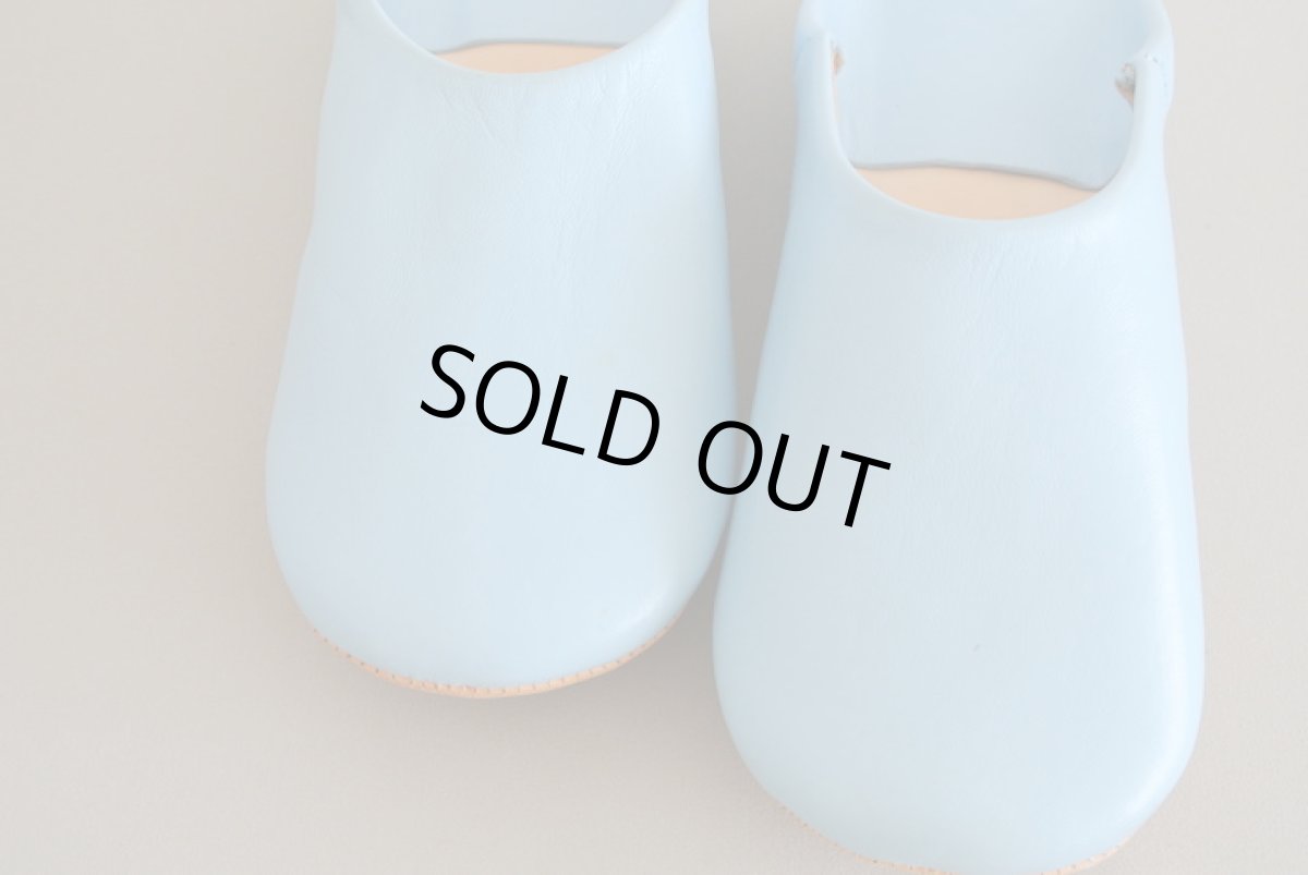 画像2: バブーシュ｜無地・レディース（スカイブルー）【ワケあり】23〜24センチ ラッピング無料・メール便可 (2)