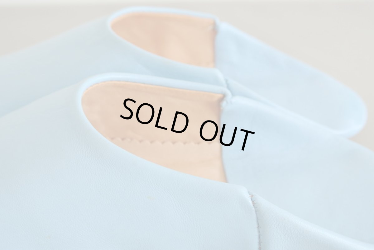 画像4: バブーシュ｜無地・レディース（スカイブルー）【ワケあり】23〜24センチ ラッピング無料・メール便可 (4)