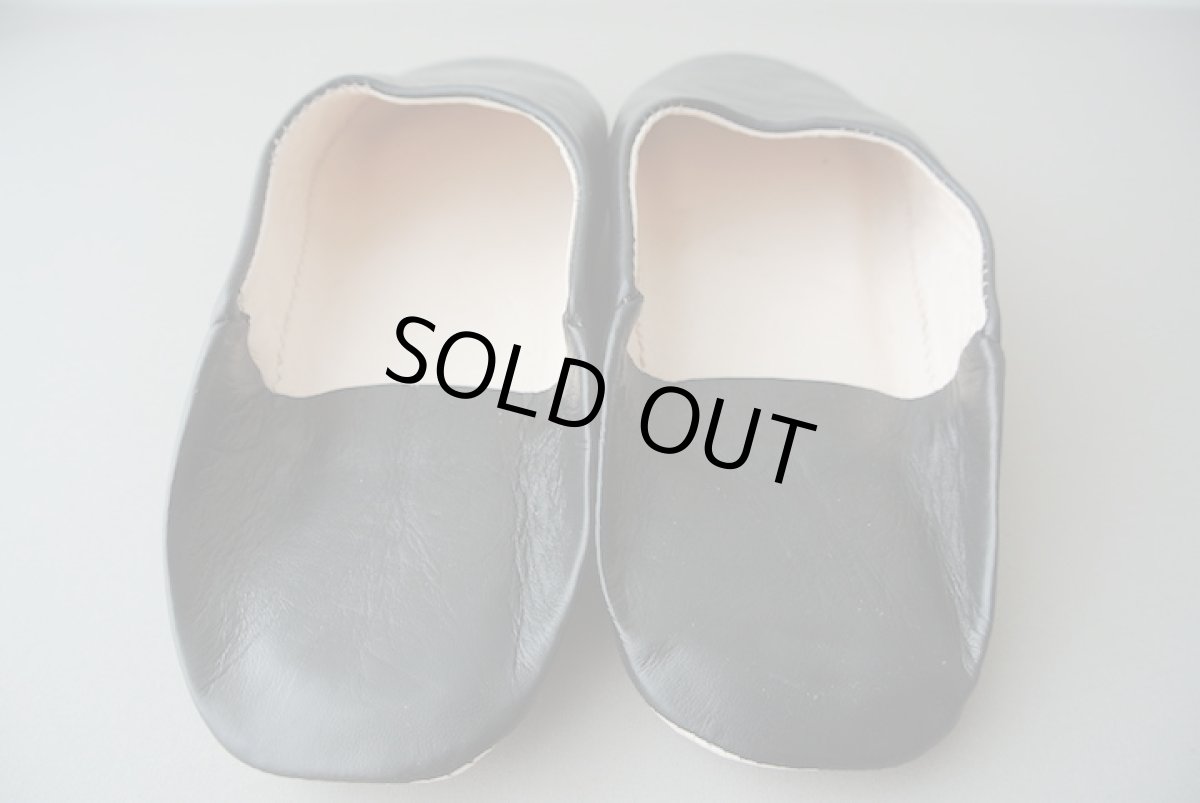 画像6: バブーシュ｜無地・メンズ（ブラック）【ワケあり】ラッピング無料 (6)