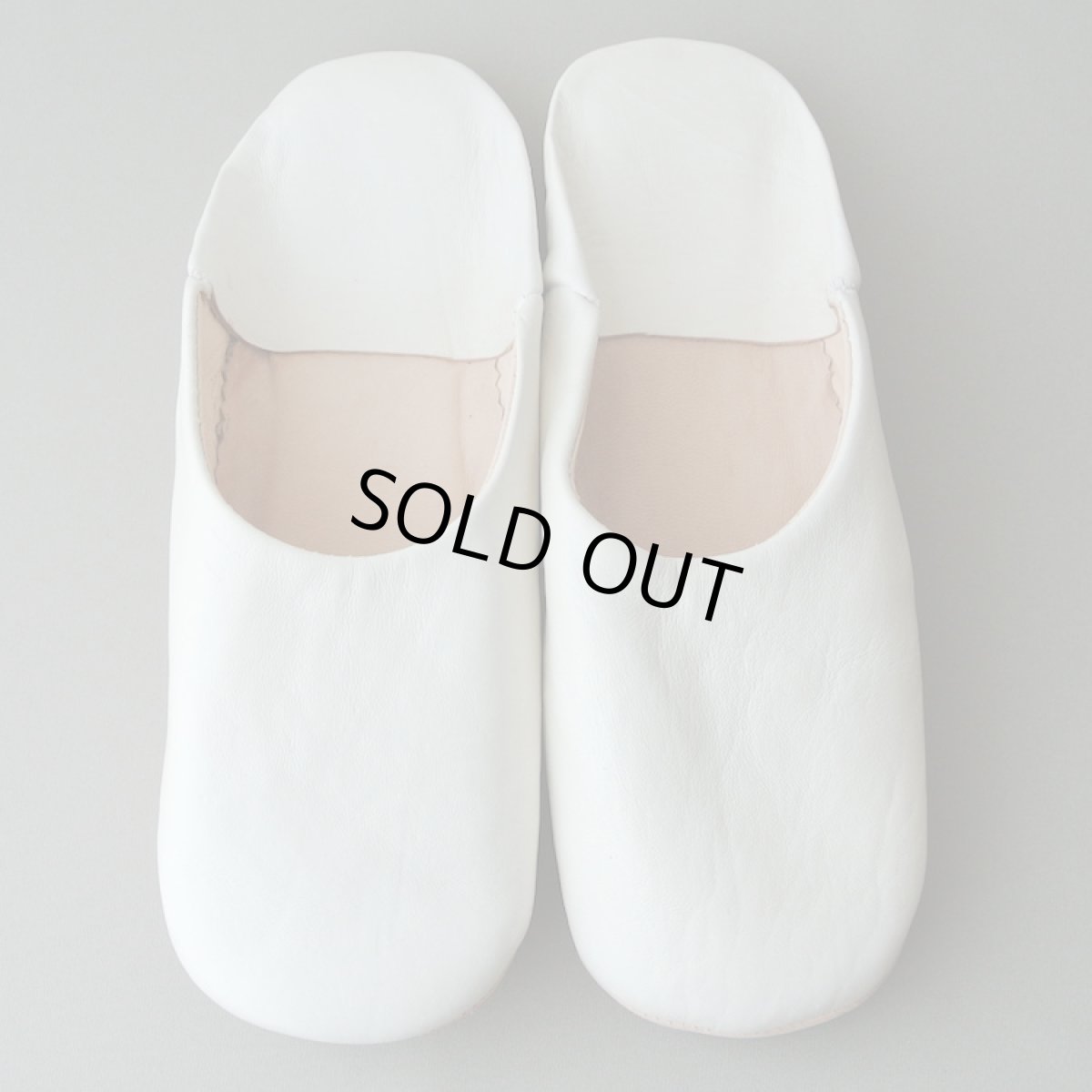 画像1: バブーシュ|無地・メンズ(白)【ワケあり】ラッピング無料 (1)