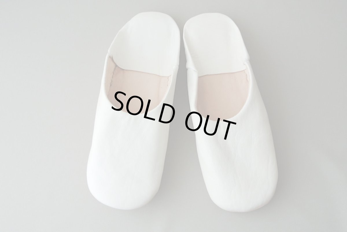 画像2: バブーシュ|無地・メンズ(白)【ワケあり】ラッピング無料 (2)