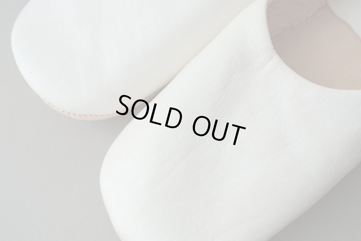 画像3: バブーシュ|無地・メンズ(白)【ワケあり】ラッピング無料 (3)