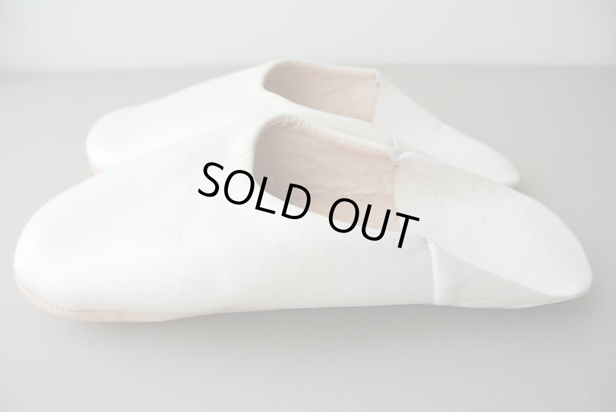 画像4: バブーシュ|無地・メンズ(白)【ワケあり】ラッピング無料 (4)