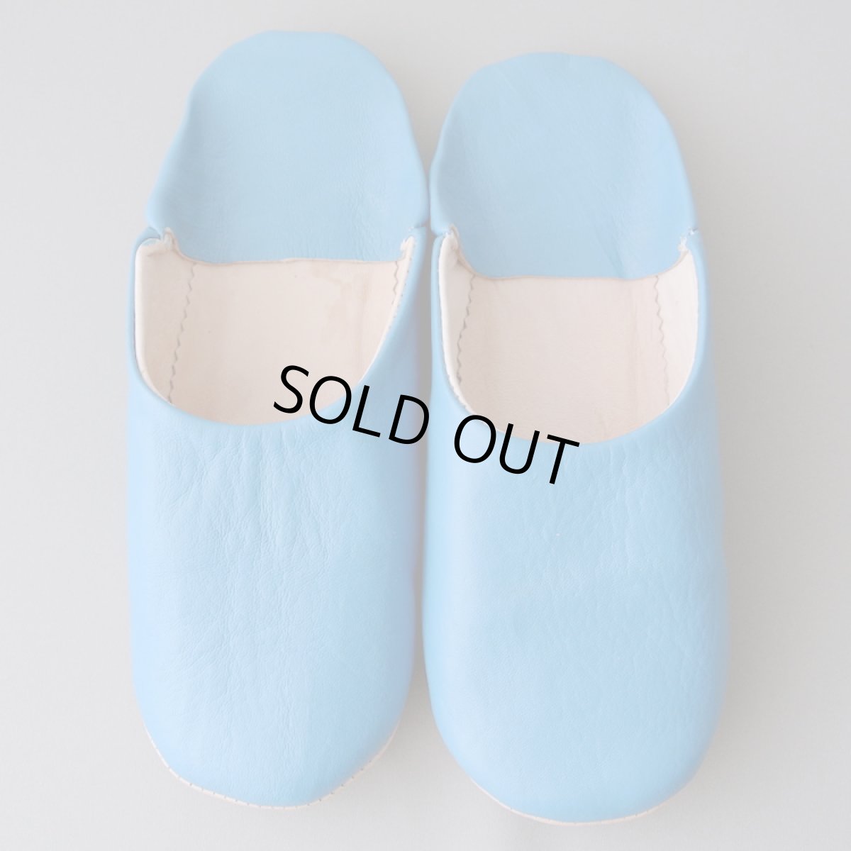 画像1: バブーシュ｜無地・メンズ（ターコイズ）【ワケあり】26〜27センチ ラッピング無料 (1)