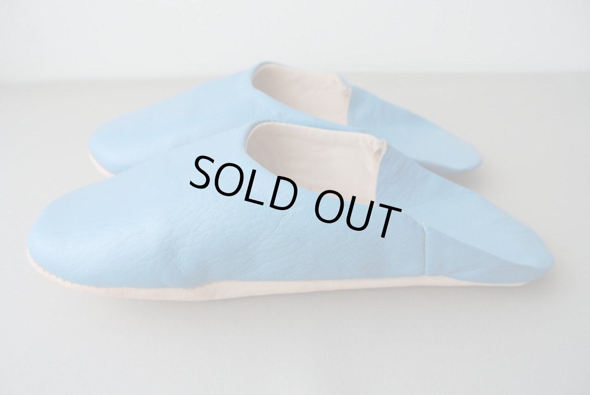 画像3: バブーシュ｜無地・メンズ（ターコイズ）【ワケあり】26〜27センチ ラッピング無料 (3)