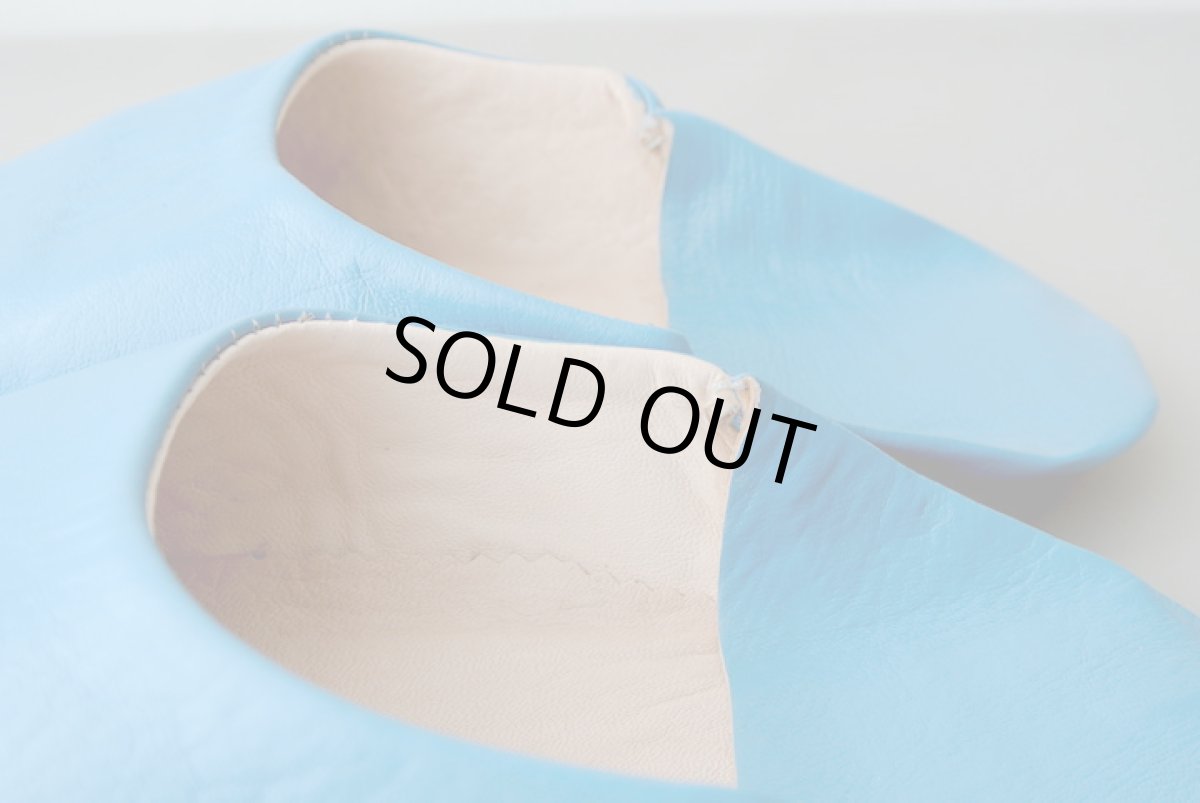 画像4: バブーシュ｜無地・メンズ（ターコイズ）【ワケあり】26〜27センチ ラッピング無料 (4)