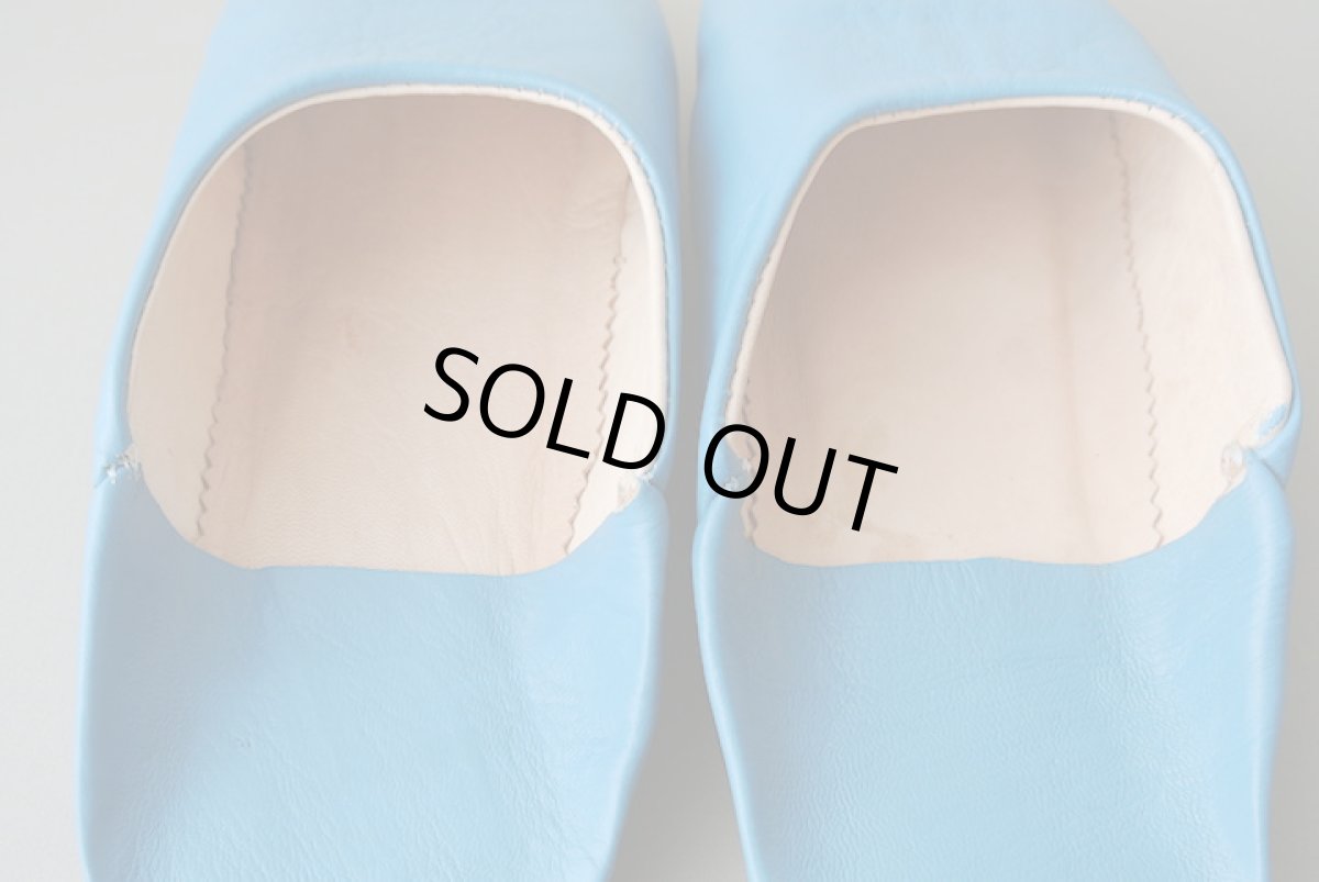 画像5: バブーシュ｜無地・メンズ（ターコイズ）【ワケあり】26〜27センチ ラッピング無料 (5)