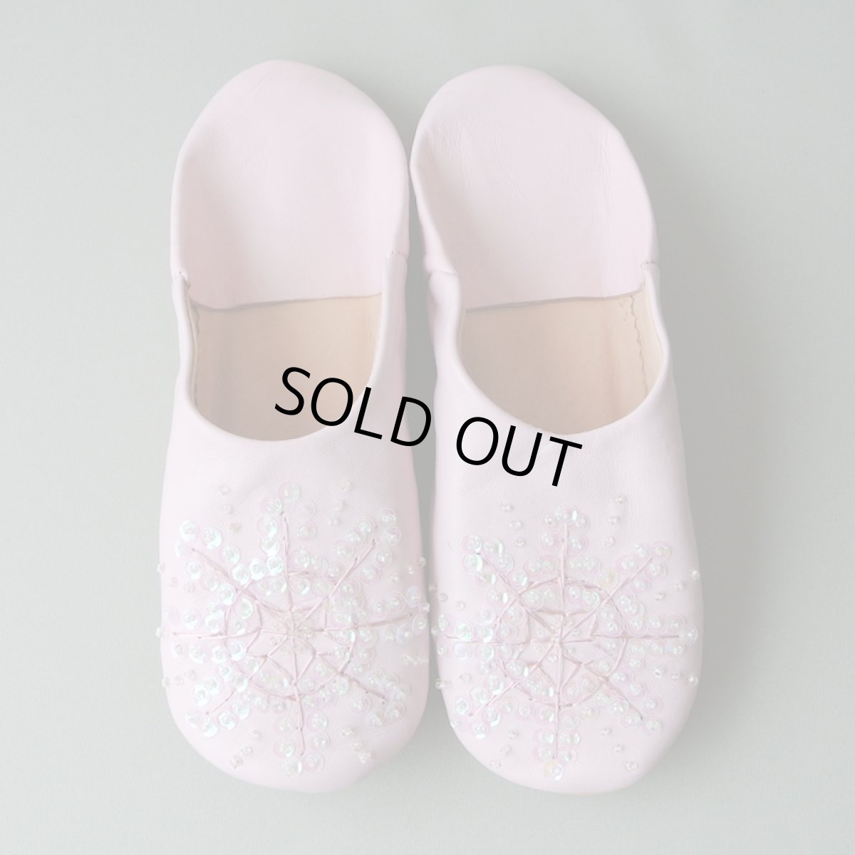 画像1: 【ワケあり】バブーシュ｜スパンコール・シュミシャ(ピンク )  ラッピング無料・メール便可 (1)