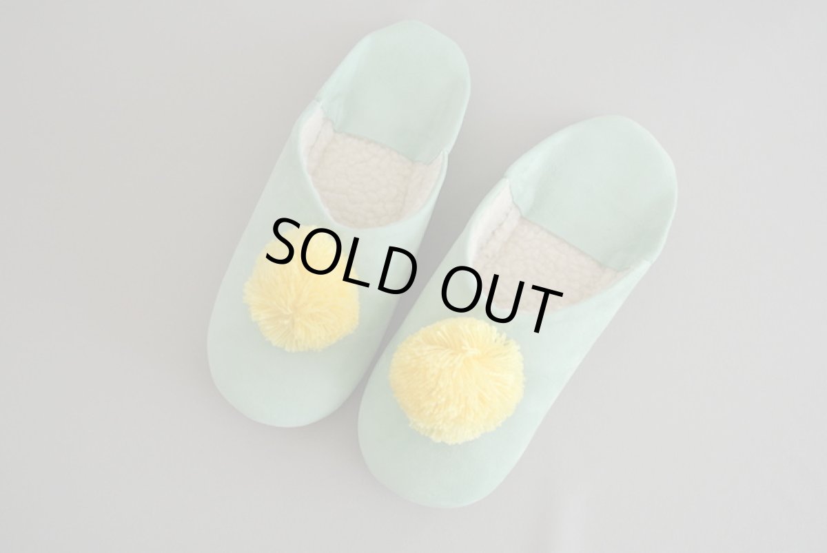 画像2: 【SALE】バブーシュ｜スウェード・レディース（ライトグリーン×イエロー）ラッピング無料 (2)