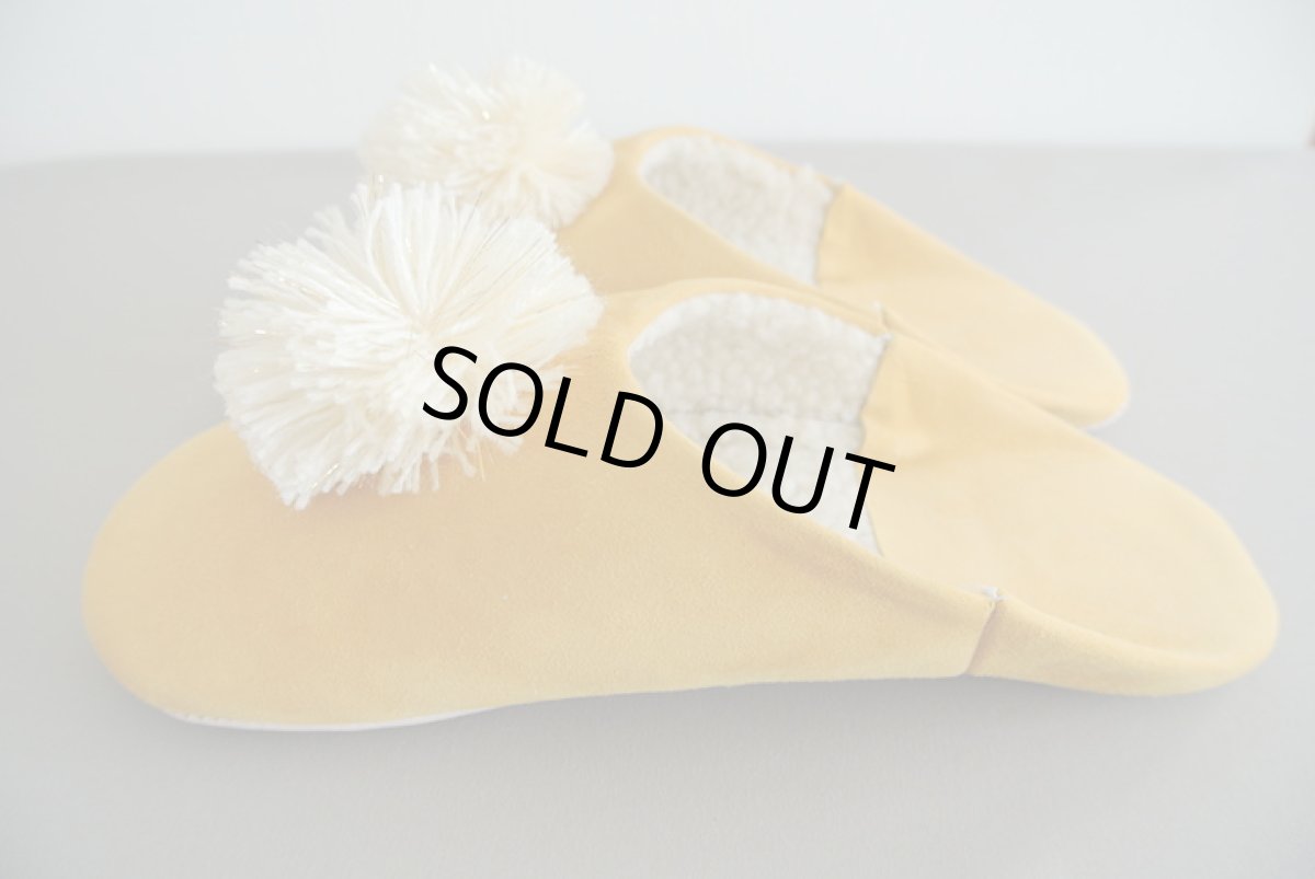 画像4: 【SALE】バブーシュ｜スウェード・レディース（イエロー×オフホワイト）ラッピング無料 (4)