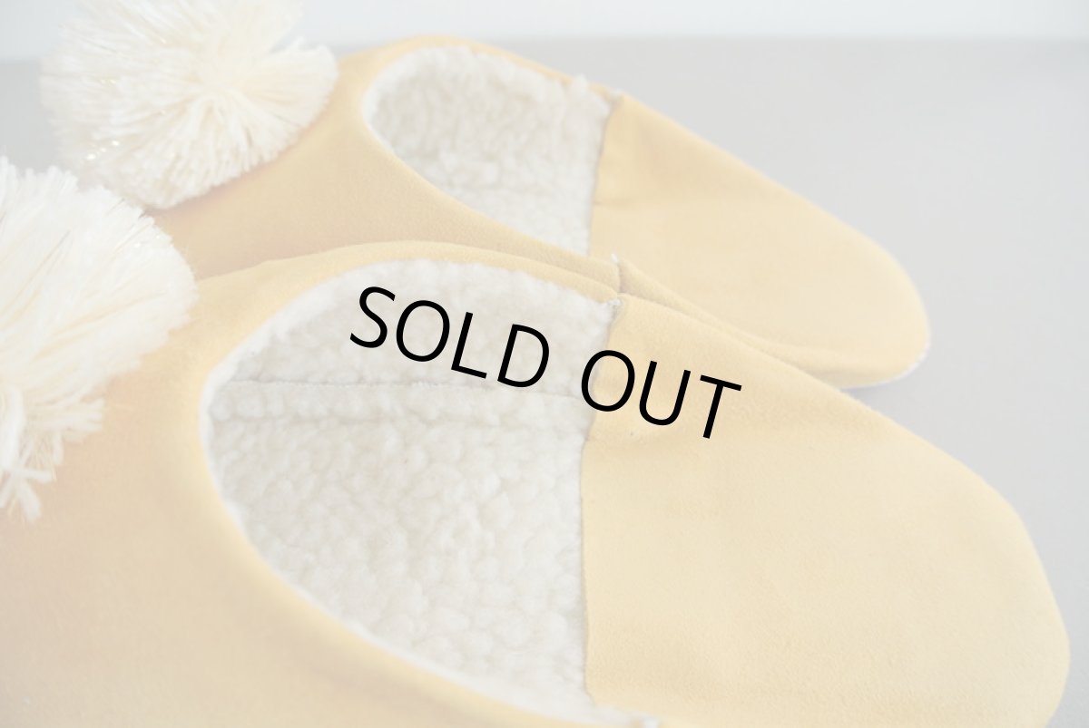 画像5: 【SALE】バブーシュ｜スウェード・レディース（イエロー×オフホワイト）ラッピング無料 (5)