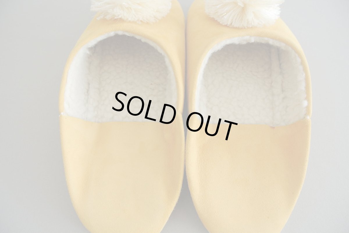 画像6: 【SALE】バブーシュ｜スウェード・レディース（イエロー×オフホワイト）ラッピング無料 (6)