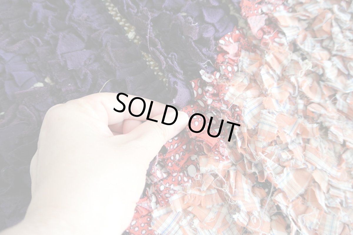 画像5: モロッコラグ｜ボシャルウィット・紫×ピンク（約92×57cm） 玄関マット　一点もの　送料無料　美品 (5)