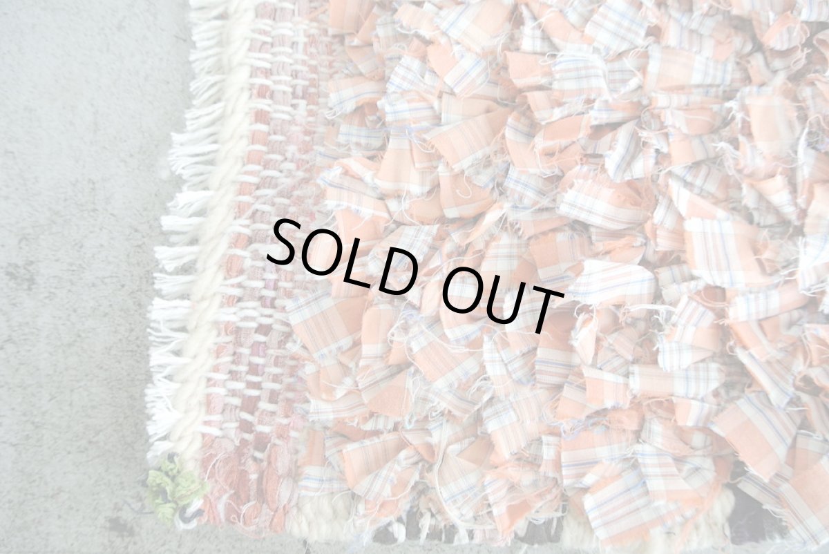 画像6: モロッコラグ｜ボシャルウィット・紫×ピンク（約92×57cm） 玄関マット　一点もの　送料無料　美品 (6)