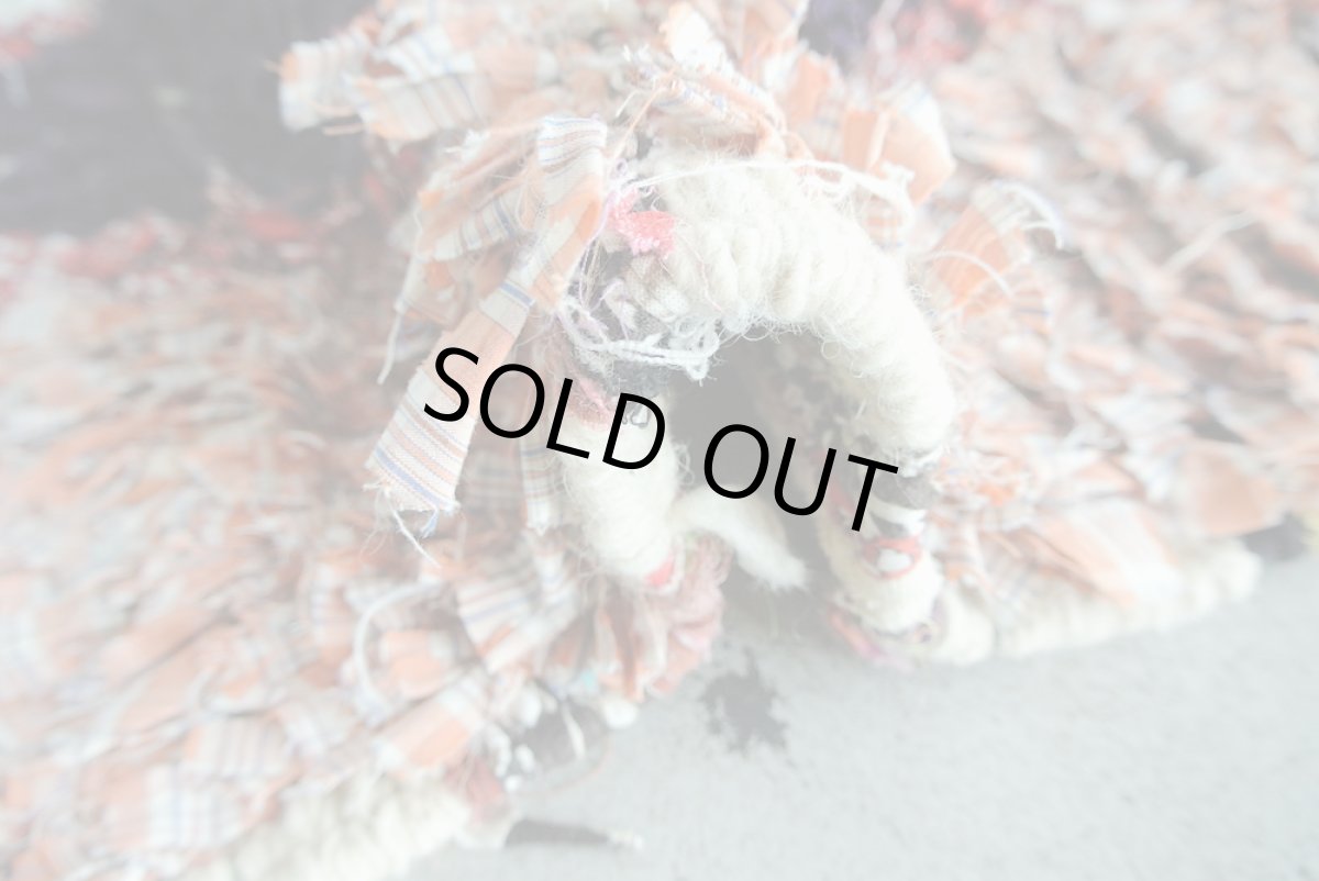 画像7: モロッコラグ｜ボシャルウィット・紫×ピンク（約92×57cm） 玄関マット　一点もの　送料無料　美品 (7)