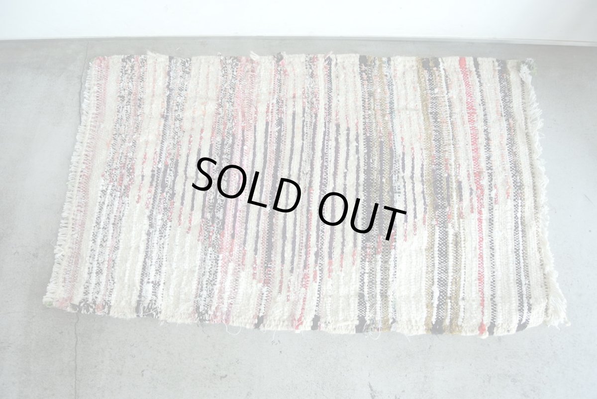 画像8: モロッコラグ｜ボシャルウィット・紫×ピンク（約92×57cm） 玄関マット　一点もの　送料無料　美品 (8)