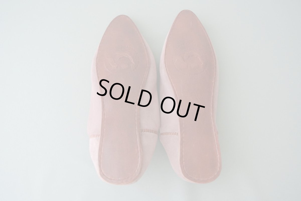 画像7: 外履きバブーシュ|レディース・スウェード タッセル (ピンク×オフホワイト)ラッピング無料・メール便可 (7)