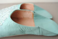 画像4: バブーシュ・スパンコール（ブルーグリーン）24〜25センチ 【ちょっと訳あり】 (4)