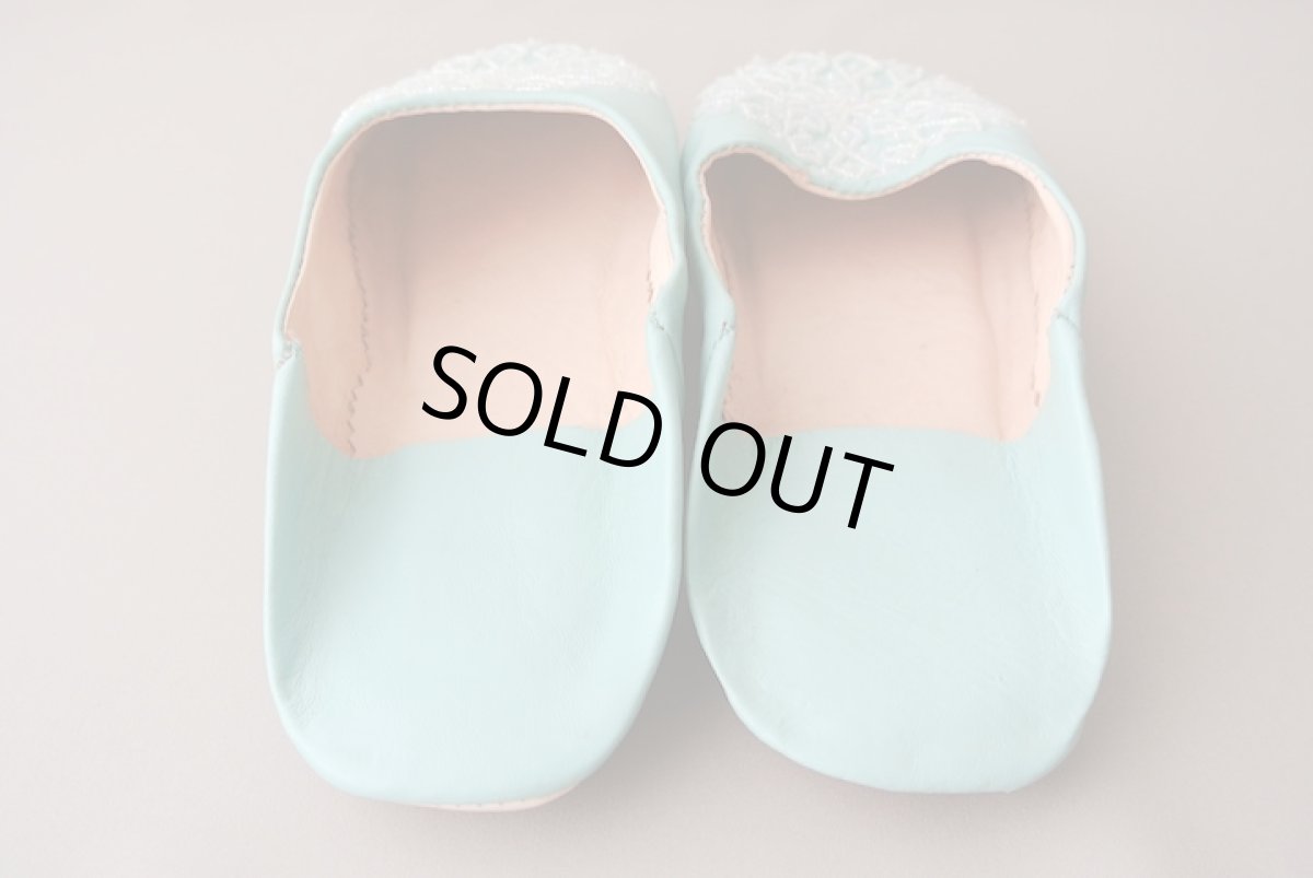 画像5: バブーシュ・スパンコール（ブルーグリーン）24〜25センチ 【ちょっと訳あり】 (5)