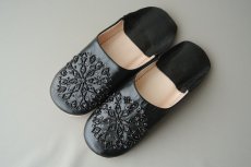 画像2: バブーシュ・スパンコール （ブラック）24〜25センチ 【ちょっと訳あり】 (2)