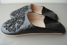 画像4: バブーシュ・スパンコール （ブラック）24〜25センチ 【ちょっと訳あり】 (4)