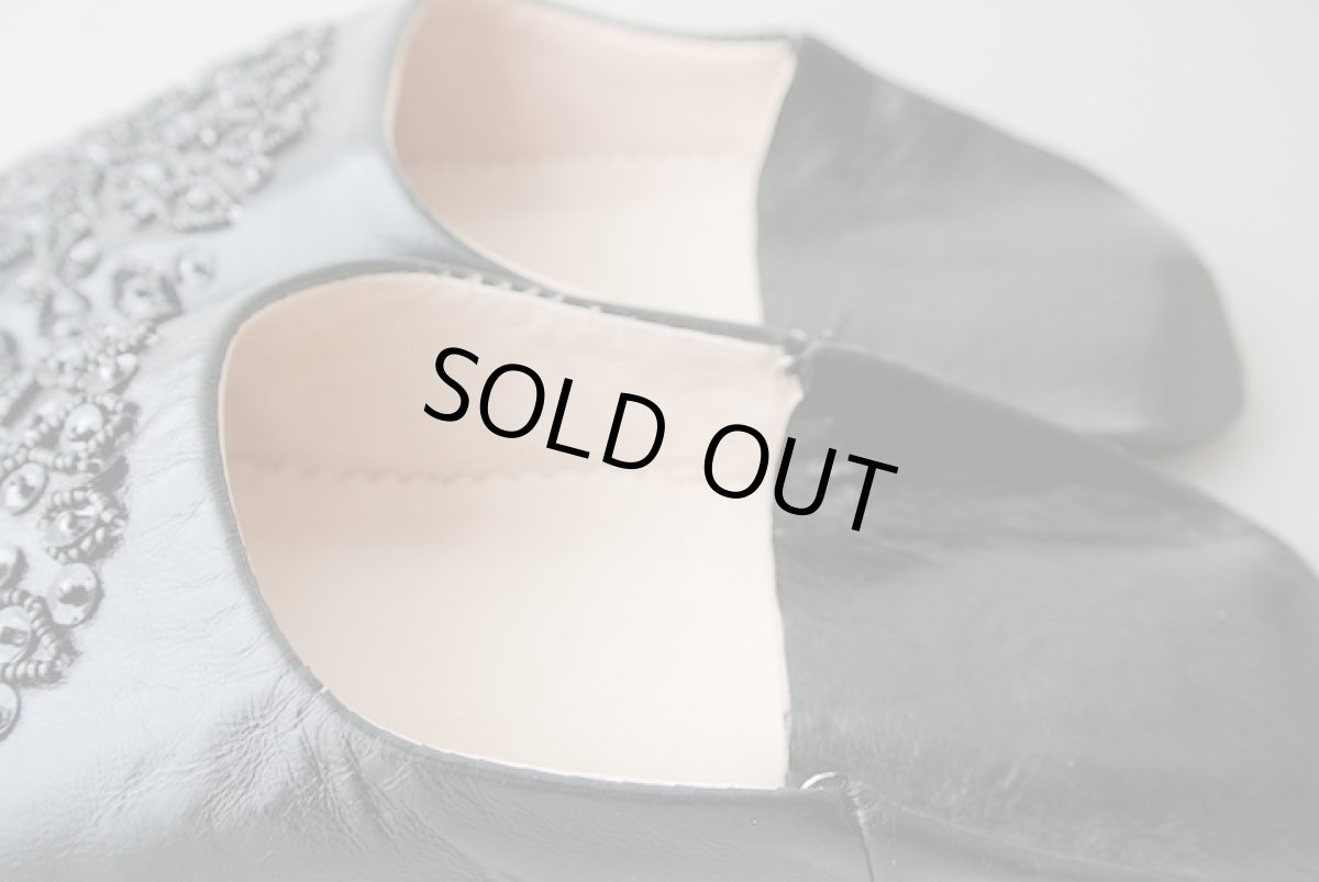 画像5: バブーシュ・スパンコール （ブラック）24〜25センチ 【ちょっと訳あり】 (5)