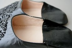 画像5: バブーシュ・スパンコール （ブラック）24〜25センチ 【ちょっと訳あり】 (5)