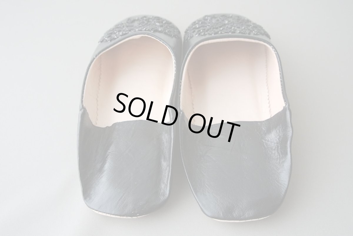 画像6: バブーシュ・スパンコール （ブラック）24〜25センチ 【ちょっと訳あり】 (6)