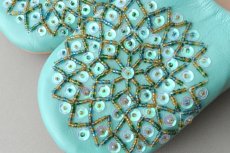 画像3: バブーシュ・スパンコール（ミントグリーン×MIX）24〜25センチ 【ちょっと訳あり】 (3)