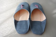 画像6: バブーシュ｜スウェード・タッセル＜レディース＞（ブルーグレー×パープルピンク）24〜25センチ ラッピング無料 (6)