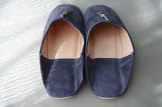 画像6: バブーシュ｜スウェード・タッセル＜メンズ＞（ネイビー×グレージュ）26〜27センチ ラッピング無料 (6)