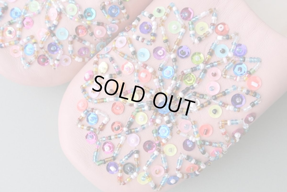 画像3: バブーシュ・スパンコール（ピンク×カラフル）24〜25センチ　メール便可・ラッピング無料 (3)