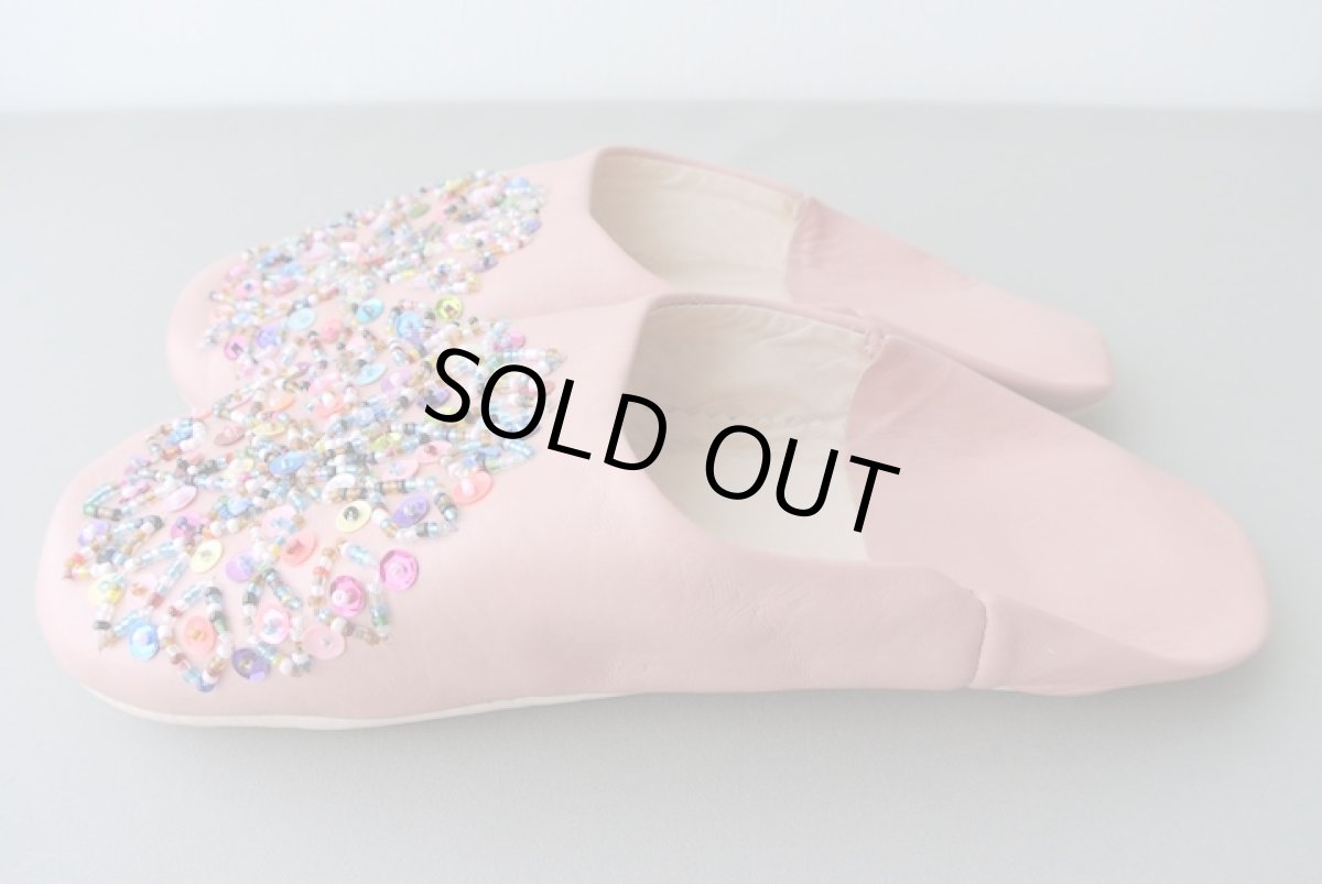 画像4: バブーシュ・スパンコール（ピンク×カラフル）24〜25センチ　メール便可・ラッピング無料 (4)